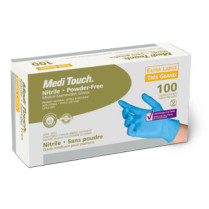 Medi Touch™ Nitrile Exam Gloves, Powder-Free, Blue, XLarge