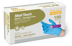 Medi Touch™ Nitrile Exam Gloves, Powder-Free, Blue, XLarge