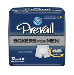 Prevail Boxers  for Men - New Design -Super Plus/Maximum Absorbency - Diamond Print