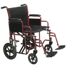 Bariatric 20" Wide Heavy Duty Steel Transport Chair