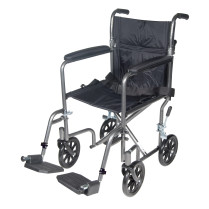 Drive Lightweight Steel Transport Wheelchair with Swing away Footrests