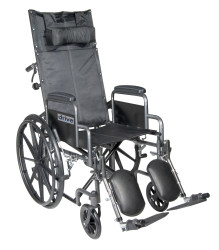 Reclining Wheelchair with Detachable Desk Length Arms and Elevating Leg rest