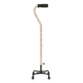 Small Base Quad Cane with Foam Rubber Hand Grip