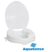 AQUASENSE Raised Toilet Seat with Lid, 2"