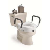 Invacare Clamp-On Raised Toilet Seat With Arms