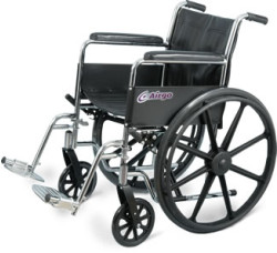 Airgo Wheelchair 18", Chrome, Mags, Detachable Swingaway Footrests