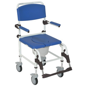 Drive Fauteuil garde-robe de rééducation/de douche en aluminium avec longs accoudoirs amovibles