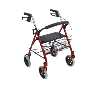 Four Wheel Rollator with Fold Up Removable Back Support