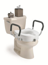 Invacare Clamp-On Raised Toilet Seat With Arms
