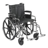 Fauteuil roulant  Sentra très grand et robuste, hauteur réglable, double traverse de cadre