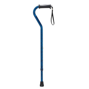 Drive Adjustable Height Offset Handle Cane with Gel Hand Grip