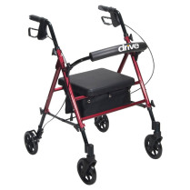 Universal Adjustable Seat Height Rollator with 6" Wheels