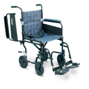 Airgo Comfort-Plus 19” Wide Transport Wheelchair - Plaid
