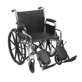 Chrome Sport Wheelchair with Various Arm Styles and Front Rigging Options