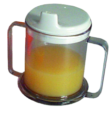 PARSONS DOUBLE HANDLED MUG W/LID