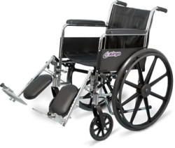 Airgo Wheelchair 18", Chrome, Mags, Swingaway Elevated Legrests