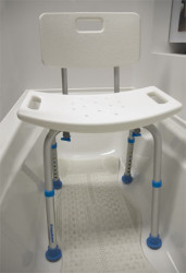 AQUASENSE Adjustable Bath, Seat With Back - 6 Units per case