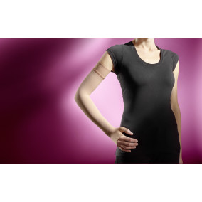 Sigvaris ADVANCE Armsleeve for Women 912A - with Gauntlet (With Grip-Top) - Open Toe - Plus size-upper arm
