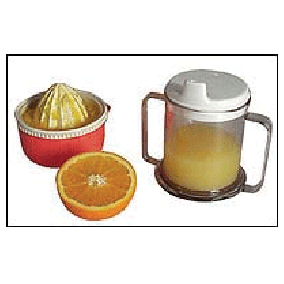 NO SLIP DOUBLE HANDLE MUG w/ LID