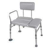 Drive Banc de transfert rembourré escamotable, avec dossier, pieds et accoudoir qui se montent sans outil