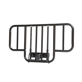 No Gap Half Length Side Bed Rails with Brown Vein Finish